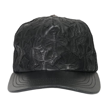 セメタリーレザーパッチクロスボール付【トラッカーキャップ/TRUCKER CAP】【ブラック】 SIZE:ONE