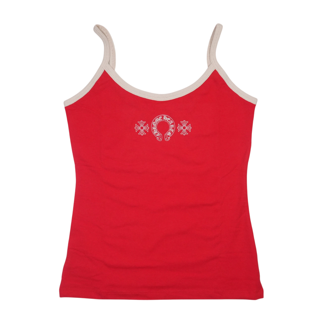 新品ホースシュープリント 【キャミソール】【レッド】 SIZE:M