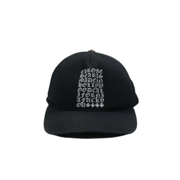 TRUCKER CAP トラッカーキャップ 英字プリントクロスボール付メッシュ帽子