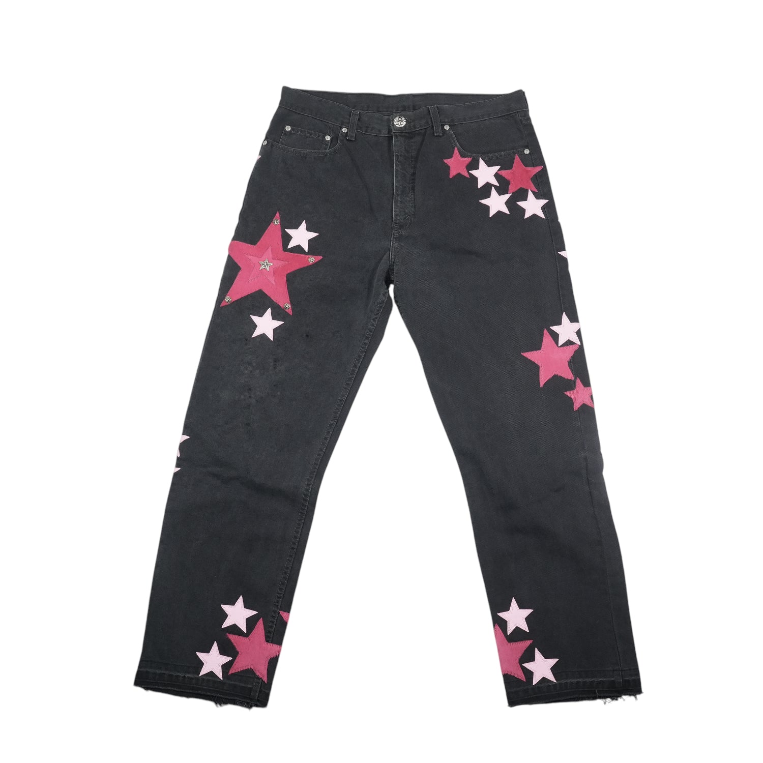 U VNTG JEAN BLU RED TAB 北京限定スターパッチ付きウォッシュド505デニムパンツ