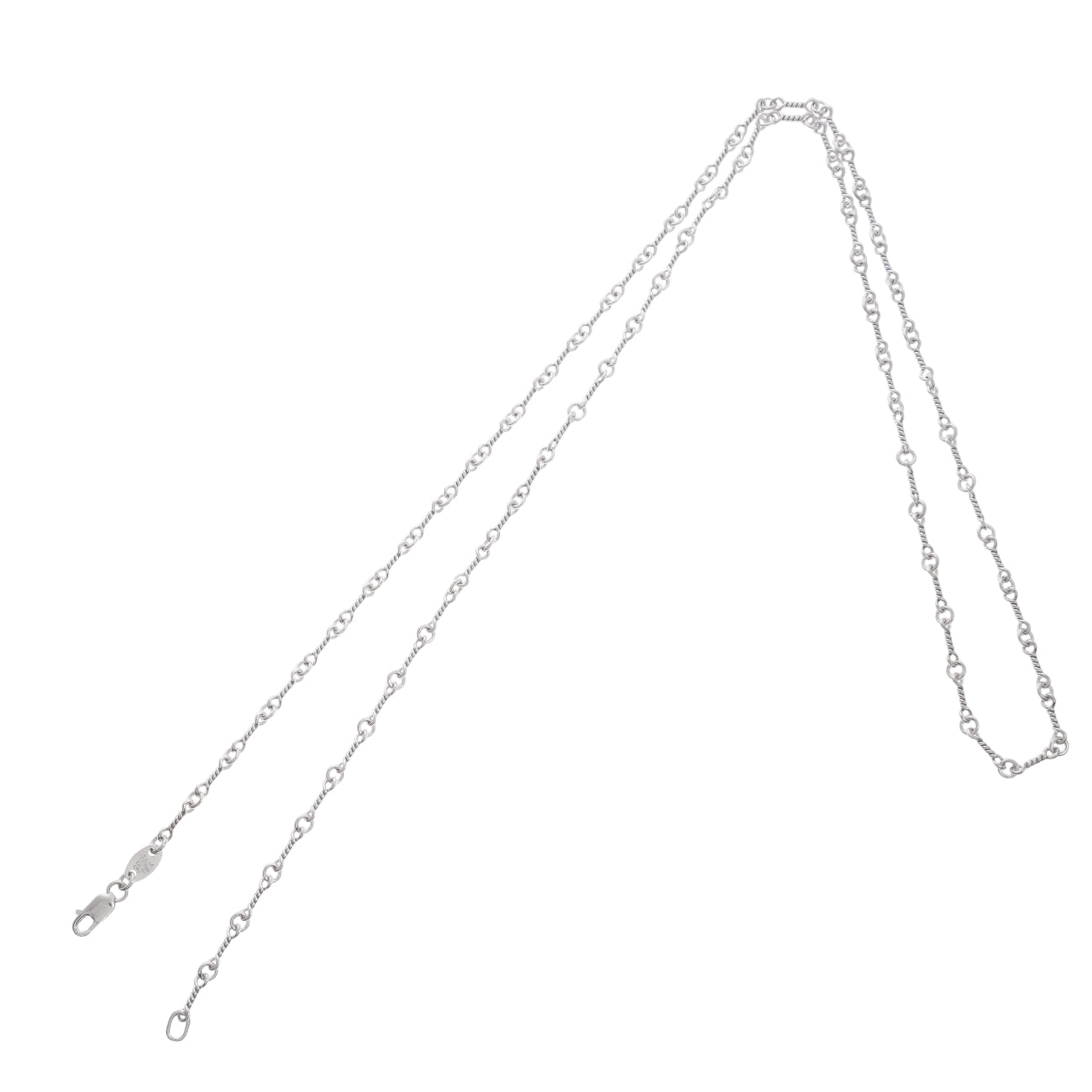 18KWG ツイストチェーン 24インチ T24 NECK CHAIN 【ホワイトゴールドネックレス チェーン】