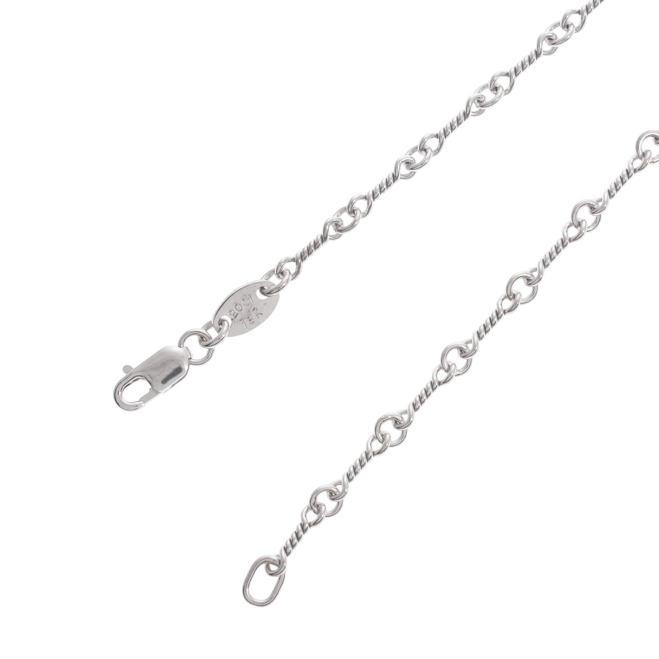 専用　クロムハーツ　ツイストチェーン　ホワイトゴールド　WG 24インチ　美品 18KWG ツイストチェーン 24インチ T24 NECK CHAIN 【ホワイトゴールド