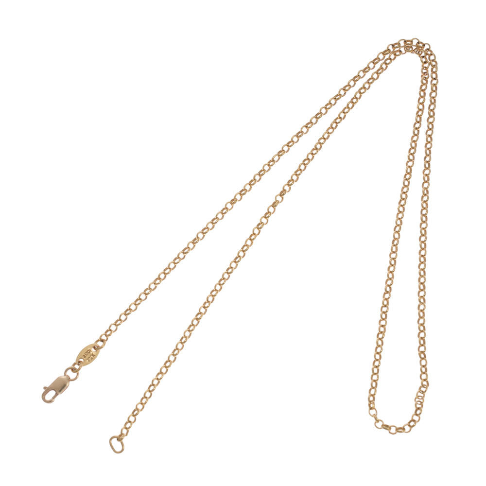 22K ロールチェーン 18インチ R18 NECK CHAIN 【ゴールドネックレス チェーン】