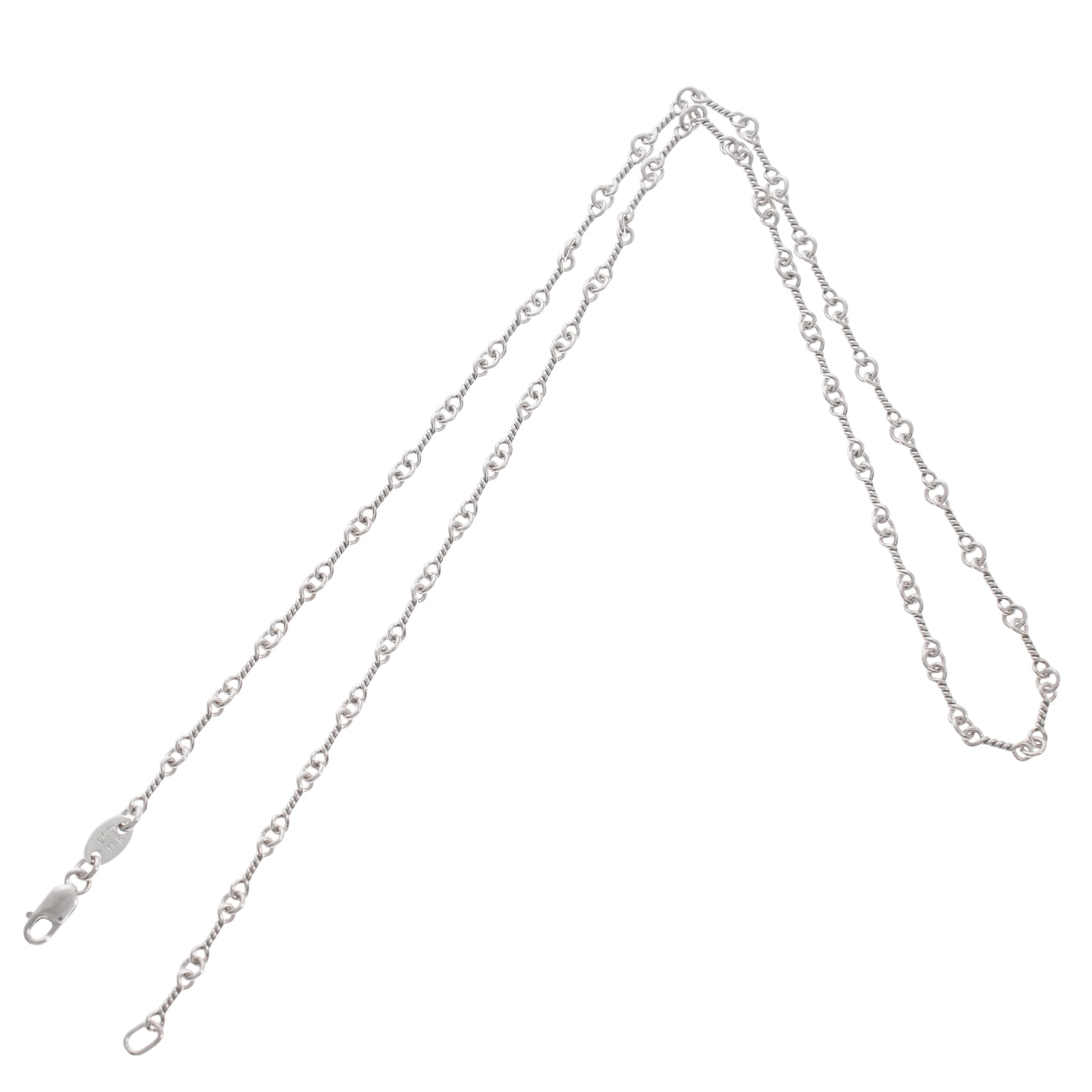 18KWG ツイストチェーン 18インチ T18 NECK CHAIN 【ホワイトゴールドネックレス チェーン】