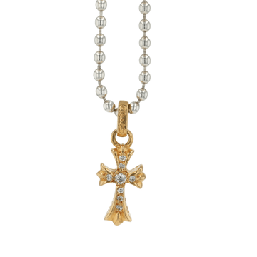 22K ベイビーファット AF PAVE DIA CRS BBYFAT 【ゴールドネックレストップ チャーム アフター パヴェ ダイヤモンド】
