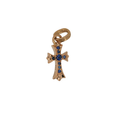 22K ベイビーファット PAVE B SP CRS BBYFAT 【ゴールドネックレストップ チャーム パヴェ ブルーサファイア】