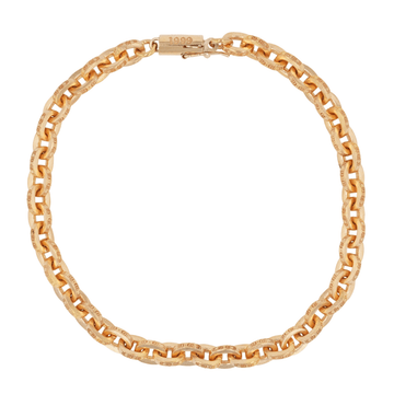 22K ペーパーチェーン PAPER CHAIN 8inch 【ゴールドブレスレット】