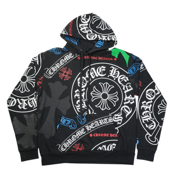 ステンシルプリント 【パーカー】【ブラック】 SIZE:S