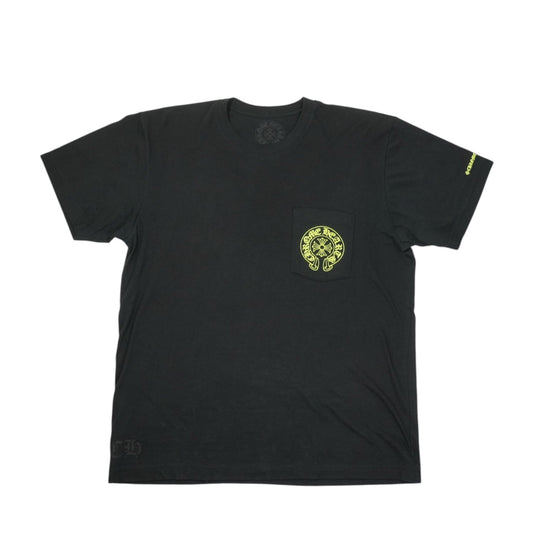 ホースシューバックプリント 【Tシャツ】【ブラック×イエロー】【新品】 SIZE:L ※香水臭