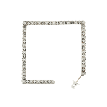 ピラミッドスクエアフープ PYRAMID SQUARE HOOP 【シルバーピアス】