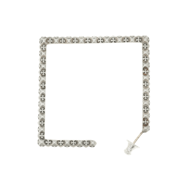 ピラミッドスクエアフープ PYRAMID SQUARE HOOP 【シルバーピアス】