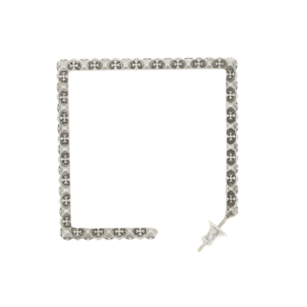 ピラミッドスクエアフープ PYRAMID SQUARE HOOP 【シルバーピアス】