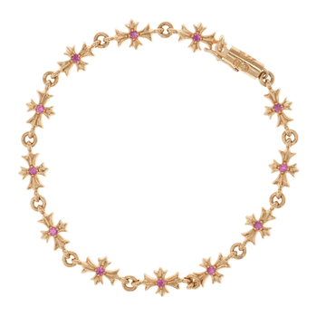 22K タイニーE CHプラス PAVE P RUBY TINY E CH PLUS 12LINK 【ゴールドブレスレット ルビー】