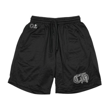 MESH WARM UP JERSEY CHプリント 【メッシュハーフパンツ】【ブラック】 SIZE:S