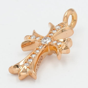 22K タイニーファットクロス PAVE DIA CRS F TINY 【ゴールドネックレストップ チャーム パヴェ ダイヤモンド】