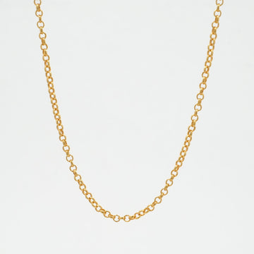 22K ロールチェーン 18インチ R18 NECK CHAIN 【ゴールドネックレス チェーン】