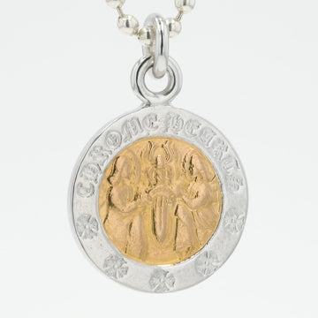 22K&18kwg エンジェルメダル ANGEL MEDAL 【ゴールドホワイトゴールドコンビネックレストップ チャーム】