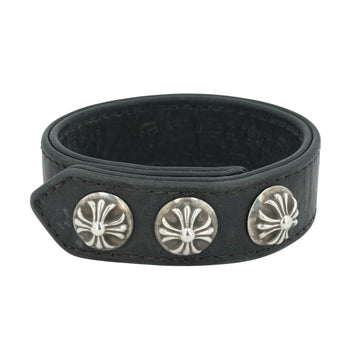 クロスボール3ボタン2スナップ CROSS BALL 3BTN2SNP 【シルバー レザーブレスレット】