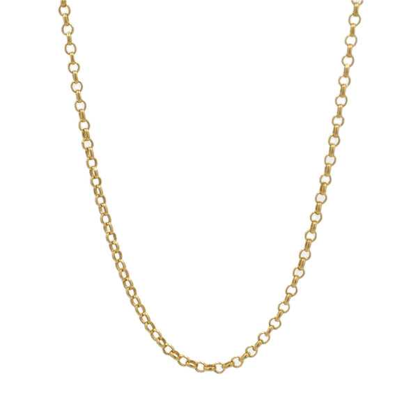 22K ロールチェーン 18インチ R18 NECK CHAIN 【ゴールドネックレス チェーン】