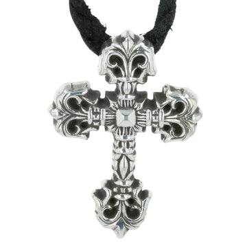 フィリグリークロス スクロールチップレザーブレイド FILIGREE CROSS XSM SC LEATHER BRAID【シルバーレザーネックレス】