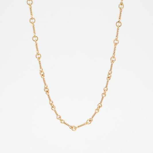 22K ツイストチェーン 24インチ T24 NECK CHAIN 【ゴールドネックレス チェーン】