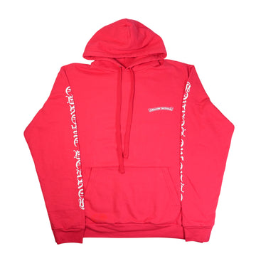 オンライン限定スクロールラベルプリント 【パーカー】【レッド】【新品】 SIZE:L