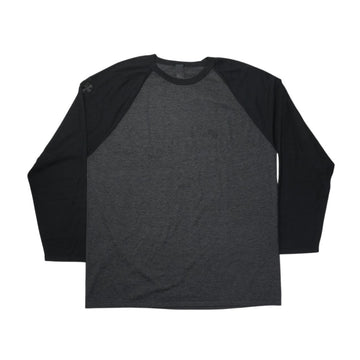 クロスパッチ付き 【ラグランスリーブシルクカットソー】【グレー】【新品】SIZE:XL