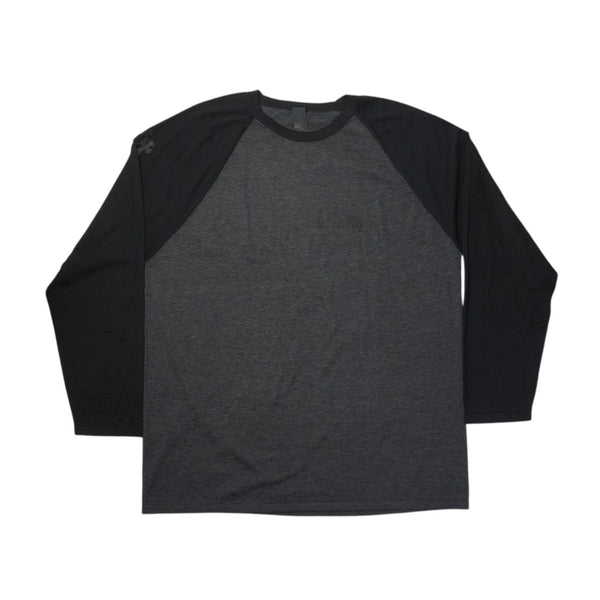 クロスパッチ付き 【ラグランスリーブシルクカットソー】【グレー】【新品】SIZE:XL