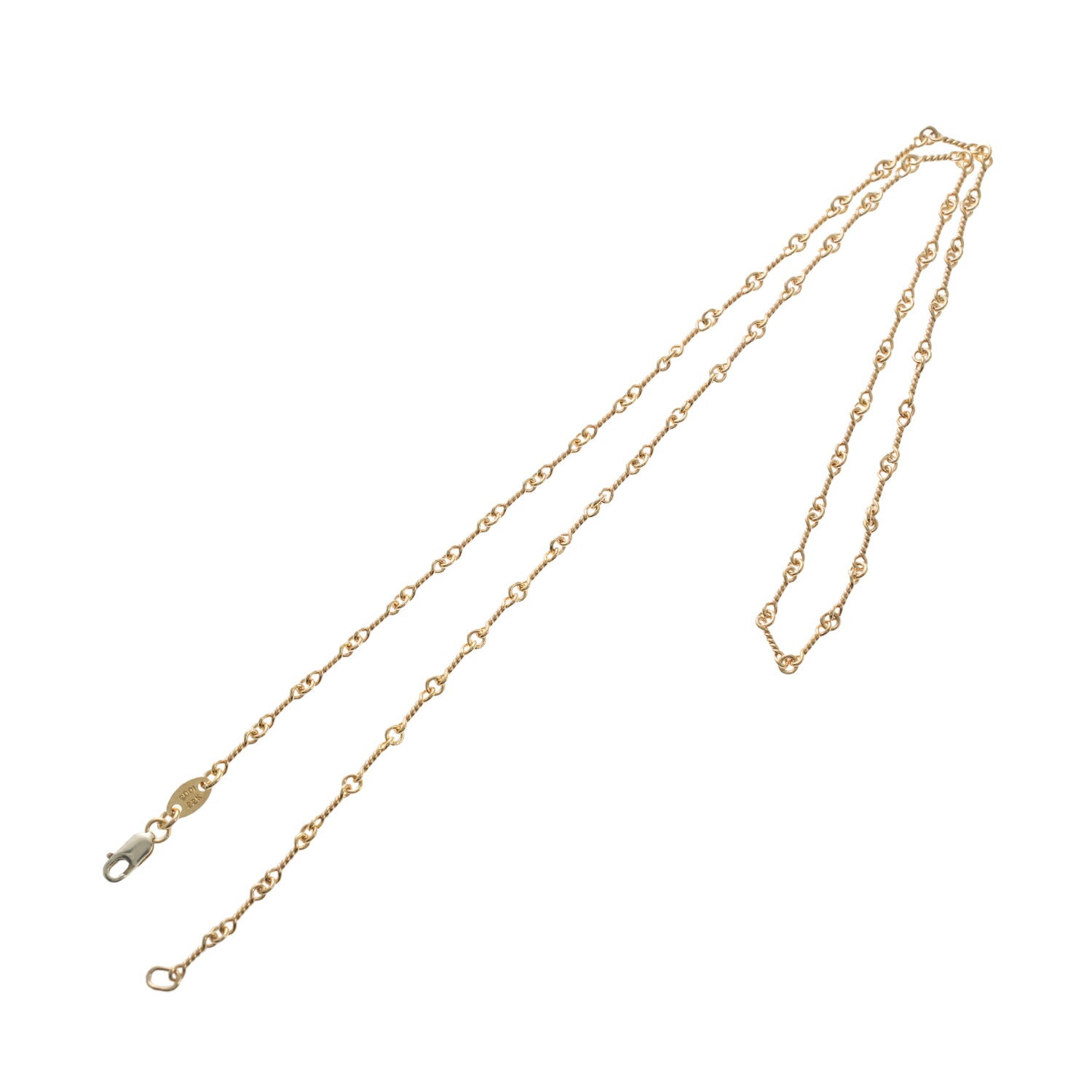 22K NECKCHAIN T20/ツイストチェーン20inch ゴールドネックレス