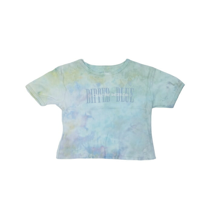 Dipped In Blue 染め加工ショート丈Tシャツ M