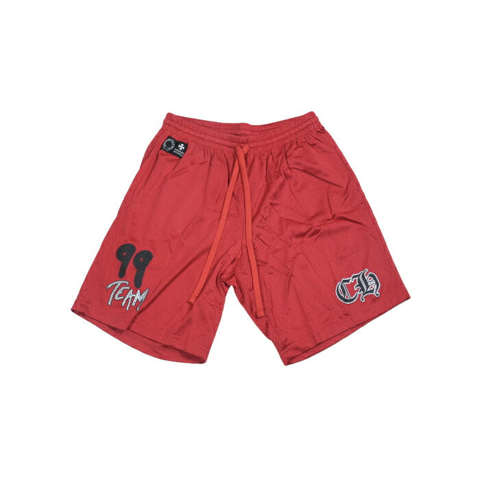 MESH VARSITY SHORTS MATTY BOY TEAMプリントメッシュハーフパンツ L